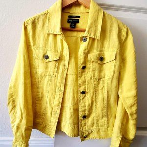 Like New JNY 100% Linen "Jean" Jacket